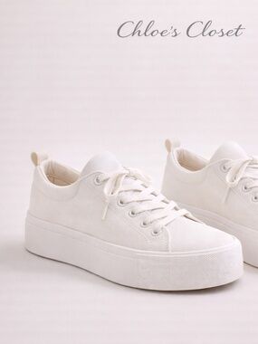 White Platform Sneakers | Minimal Everyday Essential | Clean + Modern